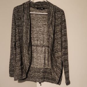 Forever 21 Gray Cardigan Sweater with Draped Collar